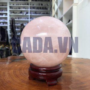 Bi cầu Thạch Anh Hồng – Rose Quartz Sphere (BH158), ĐK: 11,15 CM, KL: 1,93 KG