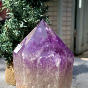 Chóp thạch anh tím (TTU07) - KT: 11,4*6 CM - KL: 0,38 KG | Đá trang trí, sưu tầm, healing | CADA DECOR