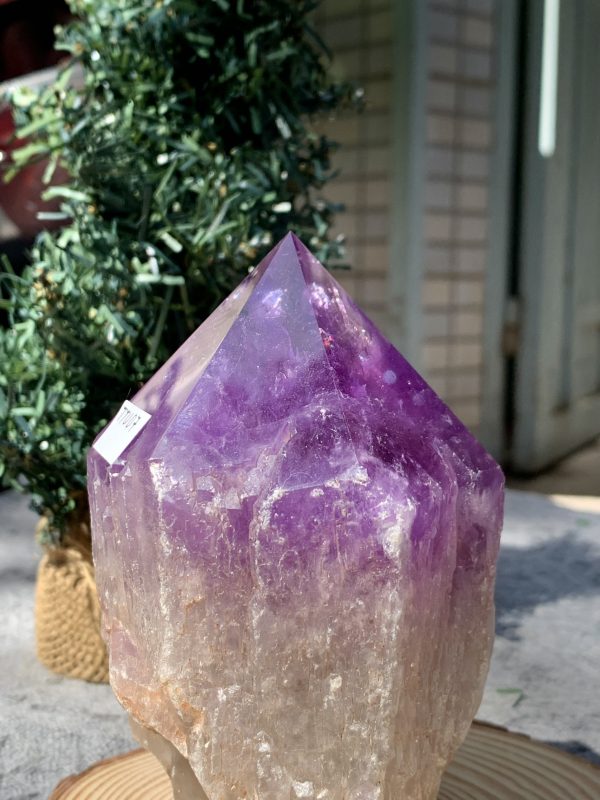 Chóp thạch anh tím (TTU07) - KT: 11,4*6 CM - KL: 0,38 KG | Đá trang trí, sưu tầm, healing | CADA DECOR