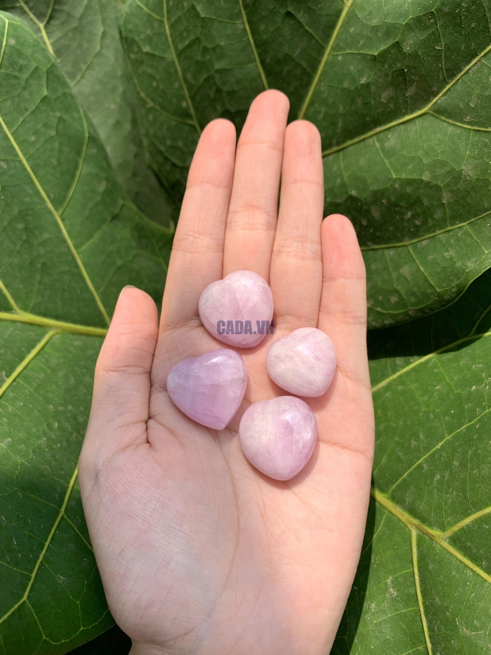 Trái tim Kunzite | Đá trang trí, sưu tầm, healing | CADA DECOR