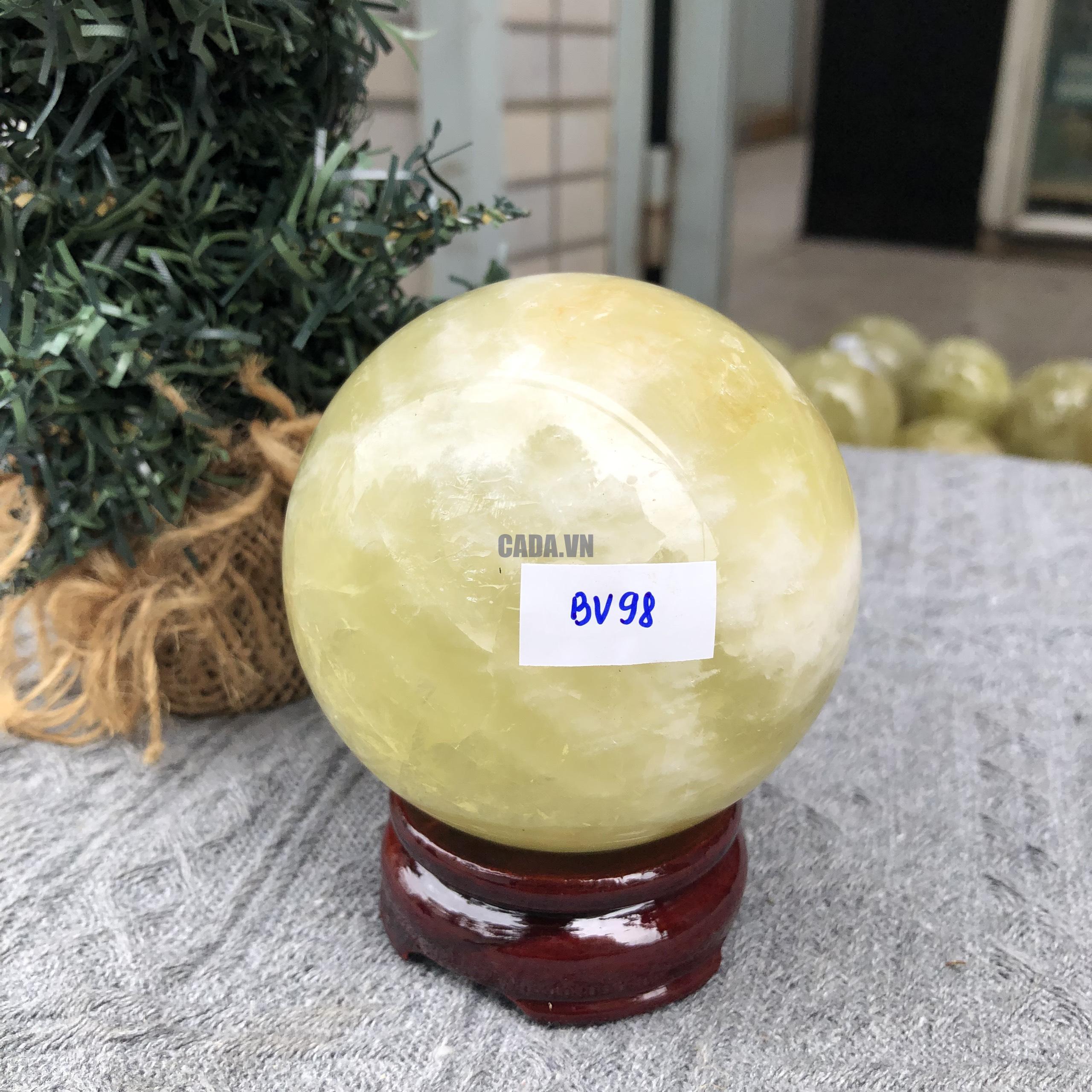 Bi Cầu Thạch Anh Vàng – Citrine Sphere (BV98) - KL: 0,66 KG - ĐK: 7,87 CM