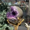 Bi Cầu Miệng Cười Thạch Anh Tím – Amethyst (BTH11) – KL: 0,61 KG – ĐK: 8,0CM