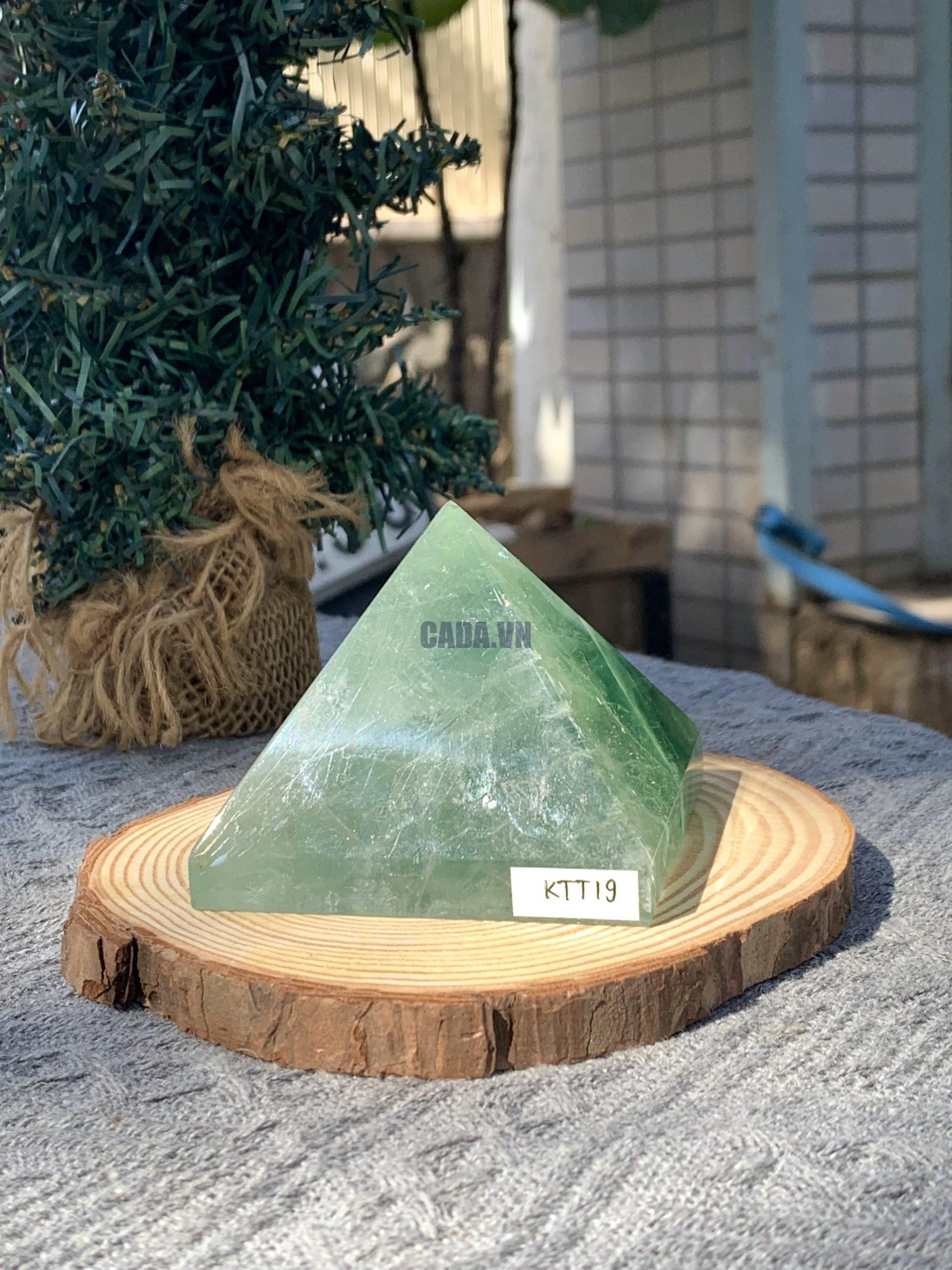 KIM TỰ THÁP ĐÁ FLUORITE (KTT19) KT: 5,8*6,8 CM - KL: 0,37 KG