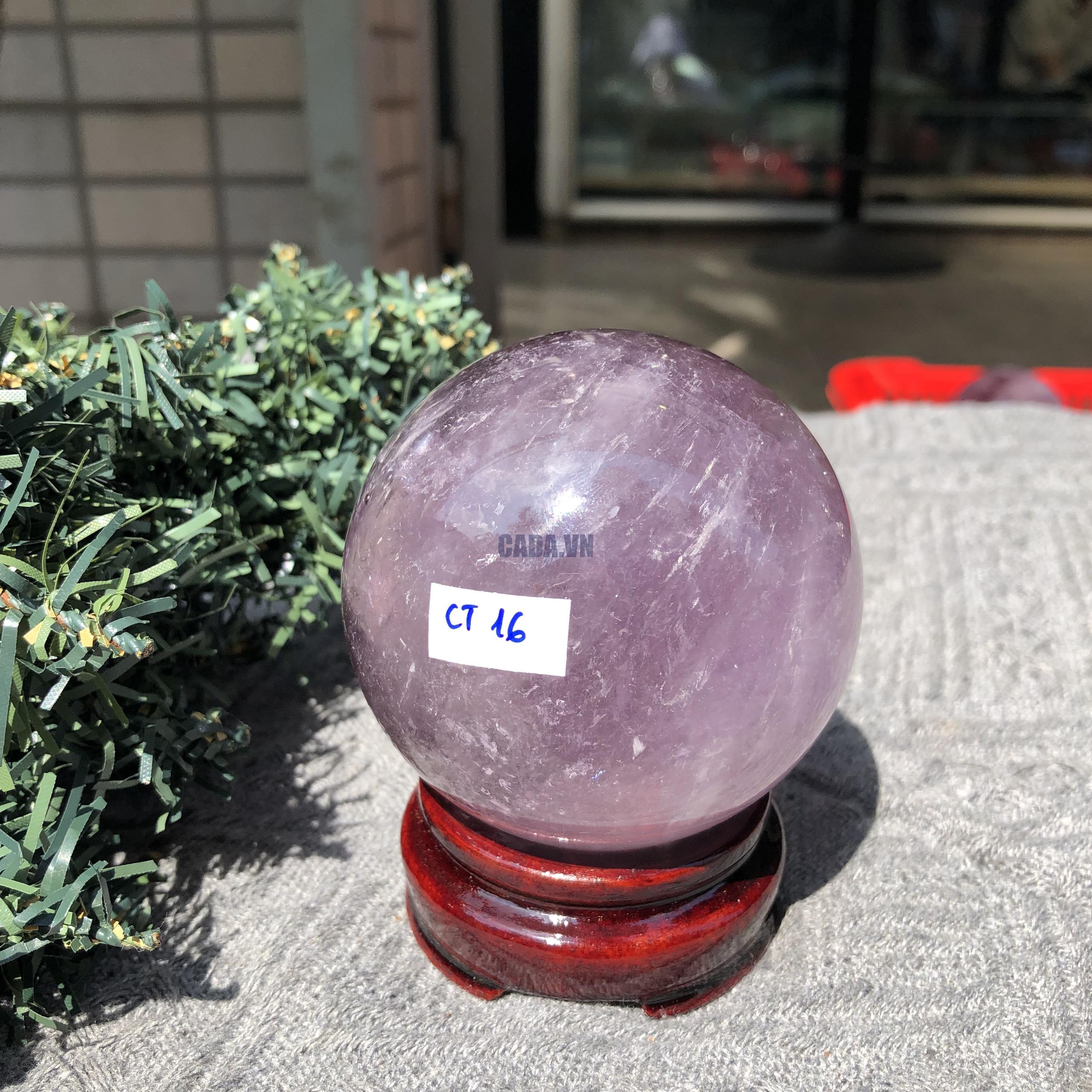 BI CẦU THẠCH ANH TÍM (CT16) - ĐK: 7,01 CM - KL: 452,3 GRAM