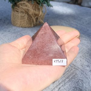 KIM TỰ THÁP ĐÁ THẠCH ANH DÂU ĐỎ - Strawberry Quartz (KTT28) KT: 4,3*5 CM - KL: 0,13 KG 