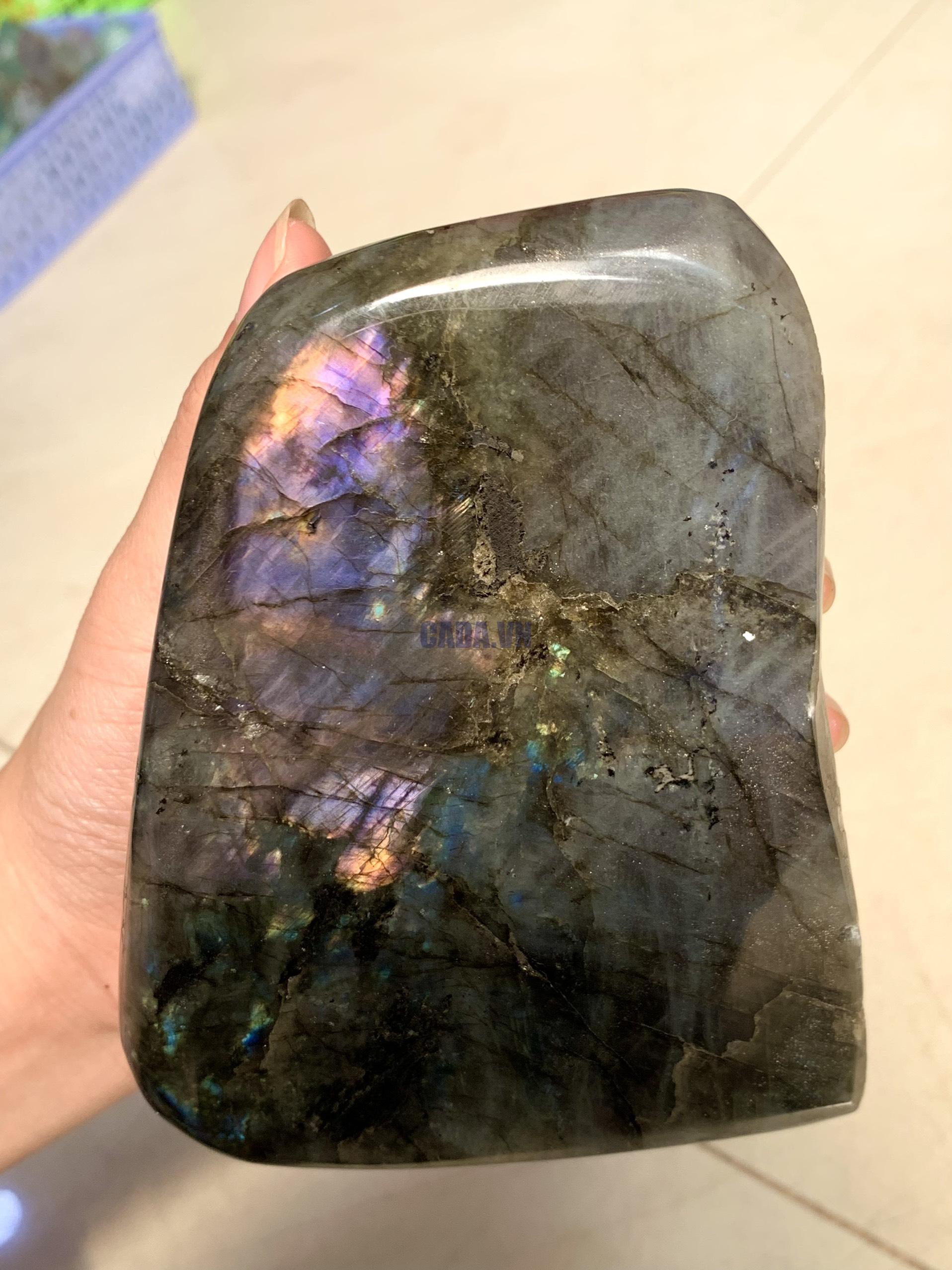 ĐÁ XÀ CỪ - HẮC NGUYỆT QUANG - Labradorite (XC165) - KL: 1,052KG