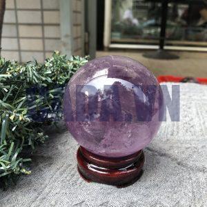 BI CẦU THẠCH ANH TÍM (CT12) - ĐK: 7,64 CM - KL: 609,3 GRAM