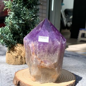 Chóp thạch anh tím (TTU07) - KT: 11,4*6 CM - KL: 0,38 KG | Đá trang trí, sưu tầm, healing | CADA DECOR