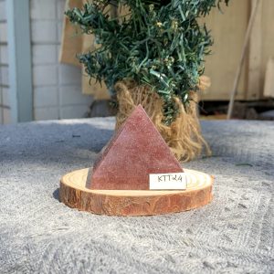 KIM TỰ THÁP ĐÁ THẠCH ANH DÂU ĐỎ - Strawberry Quartz (KTT24) KT: 4,3*4,8 CM - KL: 0,115 KG 