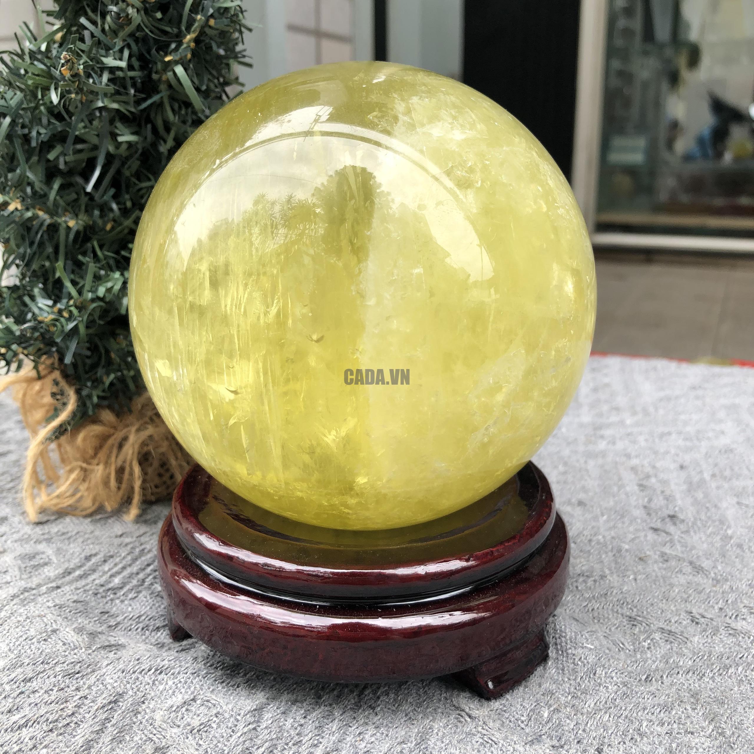 Bi Cầu Thạch Anh Vàng – Citrine Sphere (BV86) - KL: 2,15 KG - ĐK: 11,62CM