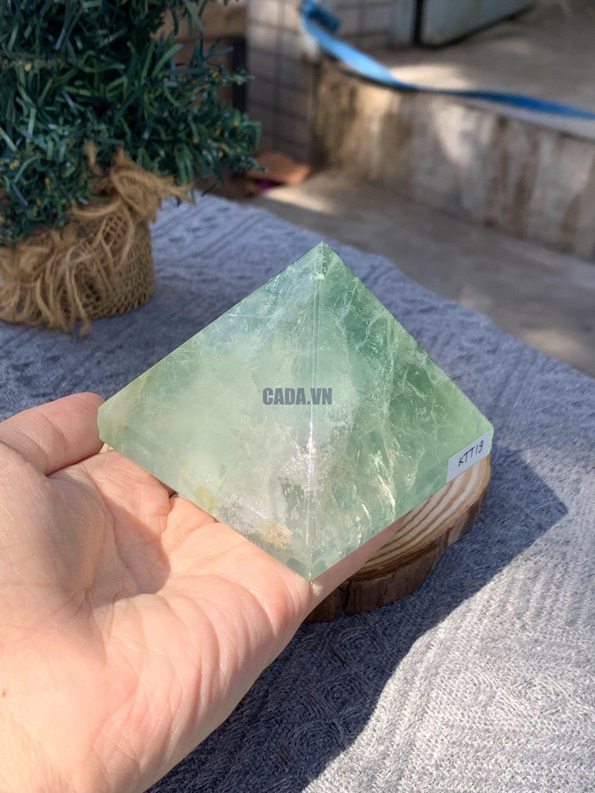 KIM TỰ THÁP ĐÁ FLUORITE (KTT19) KT: 5,8*6,8 CM - KL: 0,37 KG 