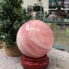 Bi cầu Thạch Anh Hồng – Rose Quartz Sphere (BH211), ĐK: 9,87CM, KL: 1,32KG