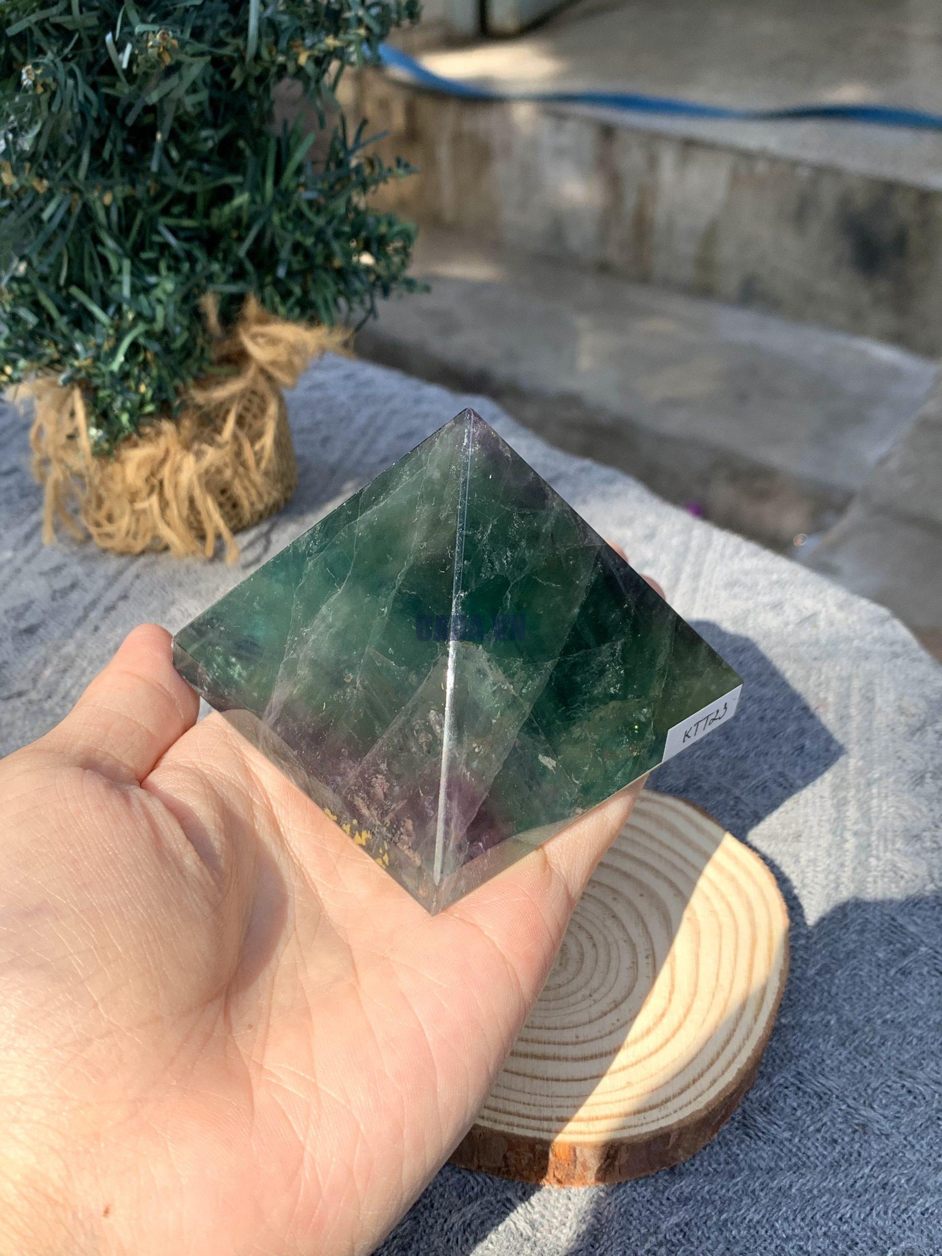 KIM TỰ THÁP ĐÁ FLUORITE (KTT23) KT: 5,5*6,6 CM - KL: 0,33 KG 