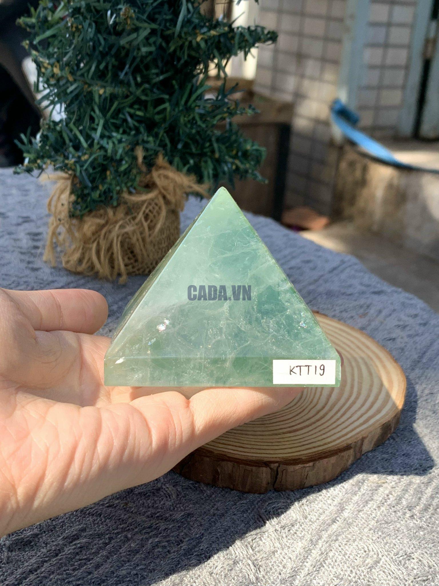 KIM TỰ THÁP ĐÁ FLUORITE (KTT19) KT: 5,8*6,8 CM - KL: 0,37 KG