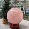 Bi cầu Thạch Anh Hồng – Rose Quartz Sphere (BH163), ĐK: 12,10CM, KL: 2,495KG