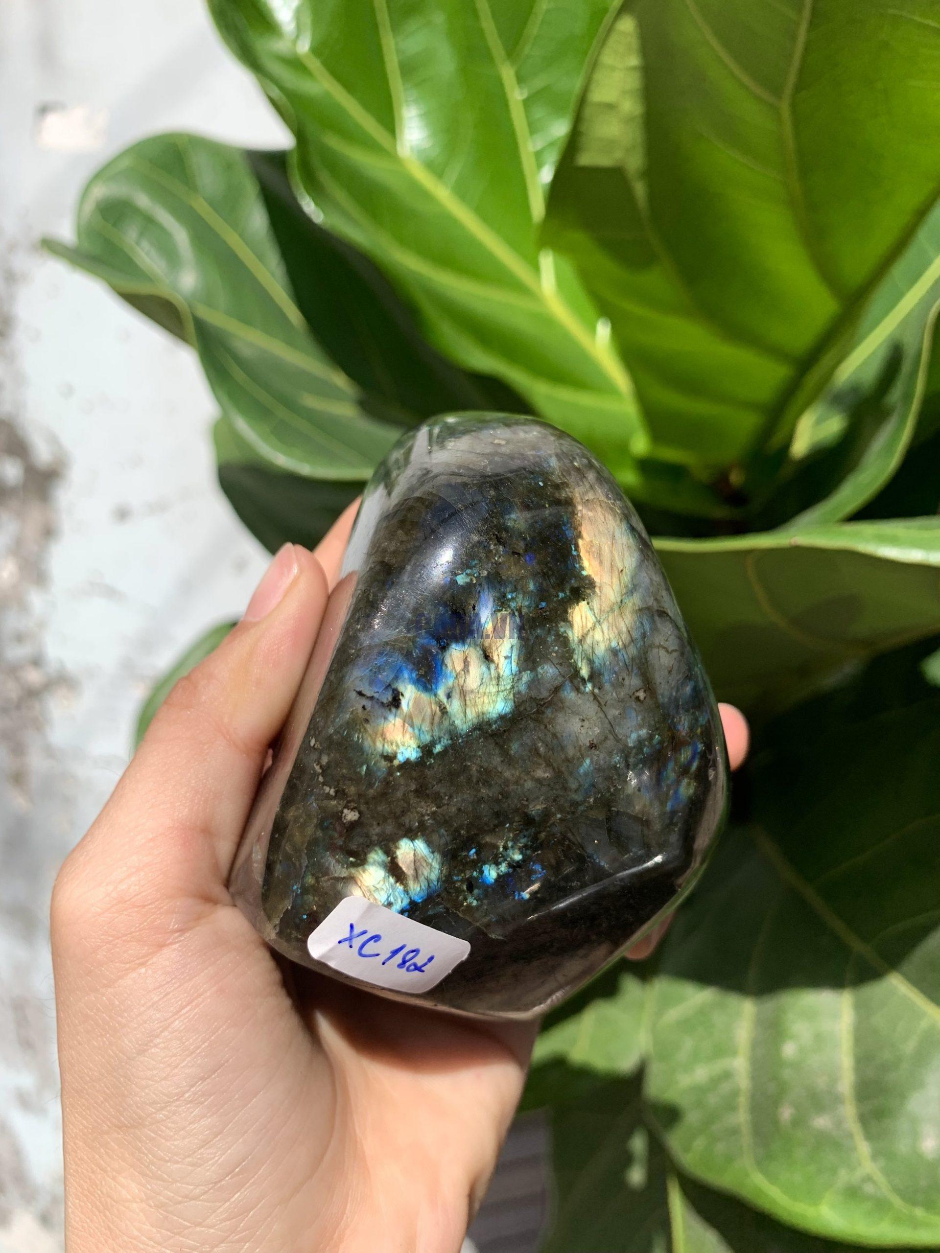 ĐÁ XÀ CỪ - HẮC NGUYỆT QUANG - Labradorite (XC182) - KL: 0,524KG