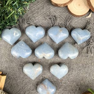 Trái tim Angelite | Đá trang trí, sưu tầm, healing | CADA DECOR