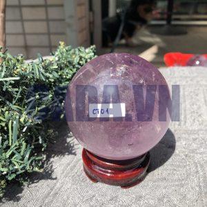 BI CẦU THẠCH ANH TÍM (CT01) - ĐK: 7,77 CM - KL: 642 GRAM