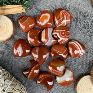 Trăng/ Trái tim Sardonyx | Đá trang trí, sưu tầm, healing | CADA DECOR