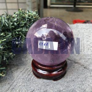BI CẦU THẠCH ANH TÍM (CT11) - ĐK: 6,69 CM - KL: 415,2 GRAM