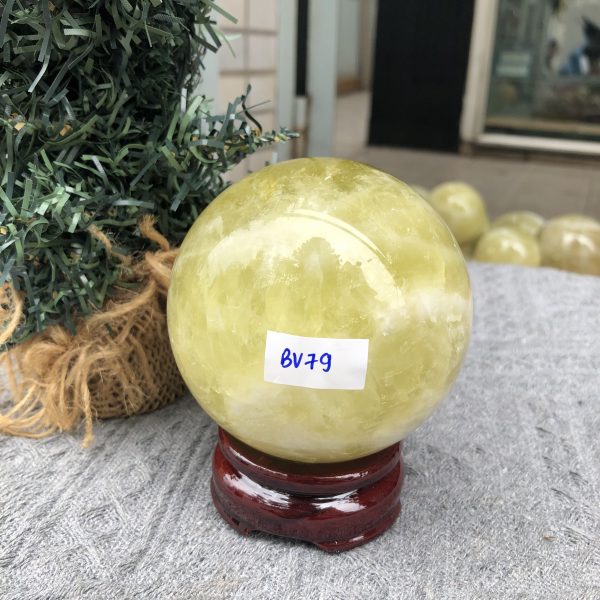 Bi Cầu Thạch Anh Vàng – Citrine Sphere (BV79) - KL: 0,695 KG - ĐK: 7,96 CM