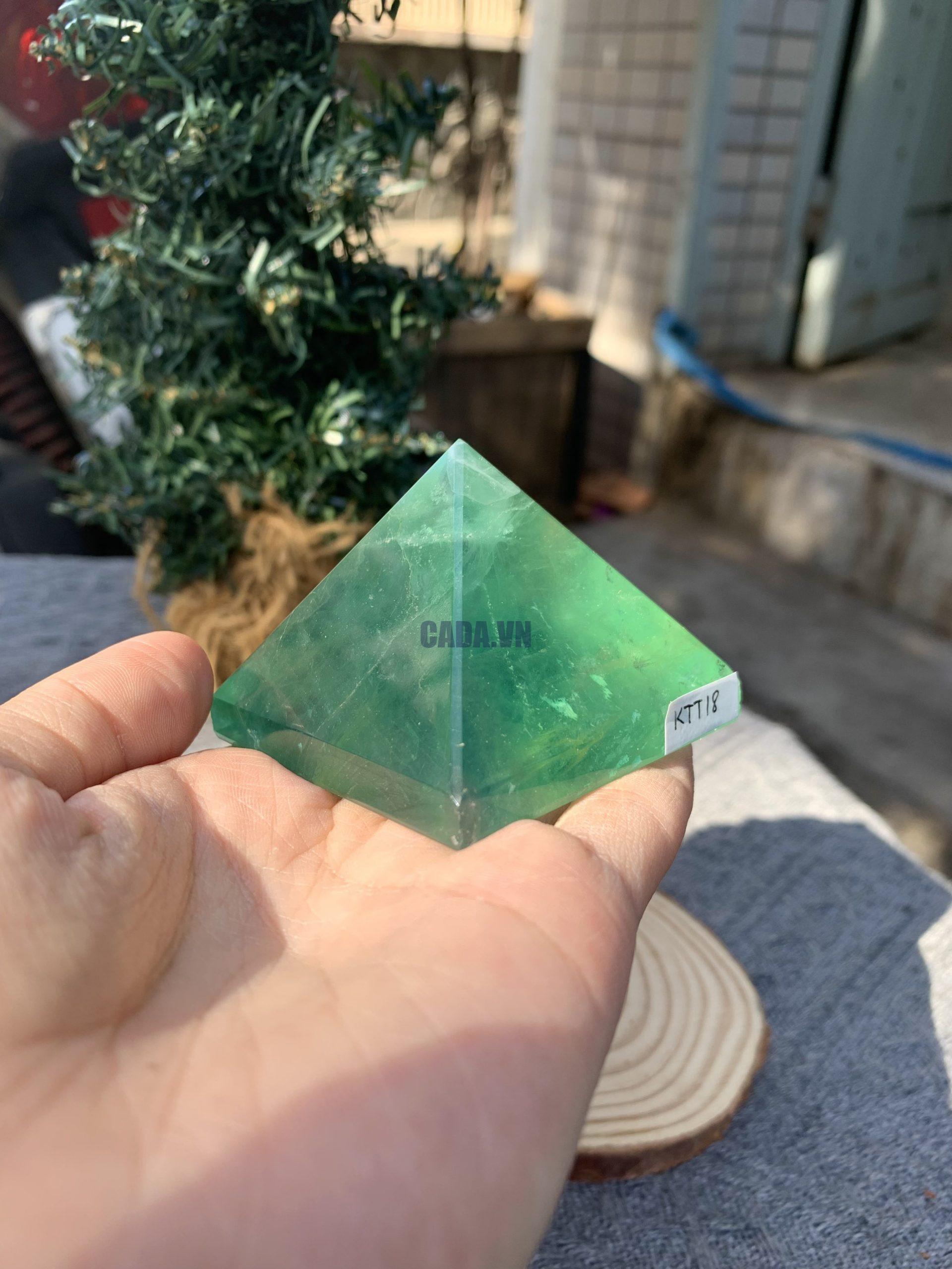 KIM TỰ THÁP ĐÁ FLUORITE (KTT18) KT: 4,3*5,4 CM - KL: 0,175 KG