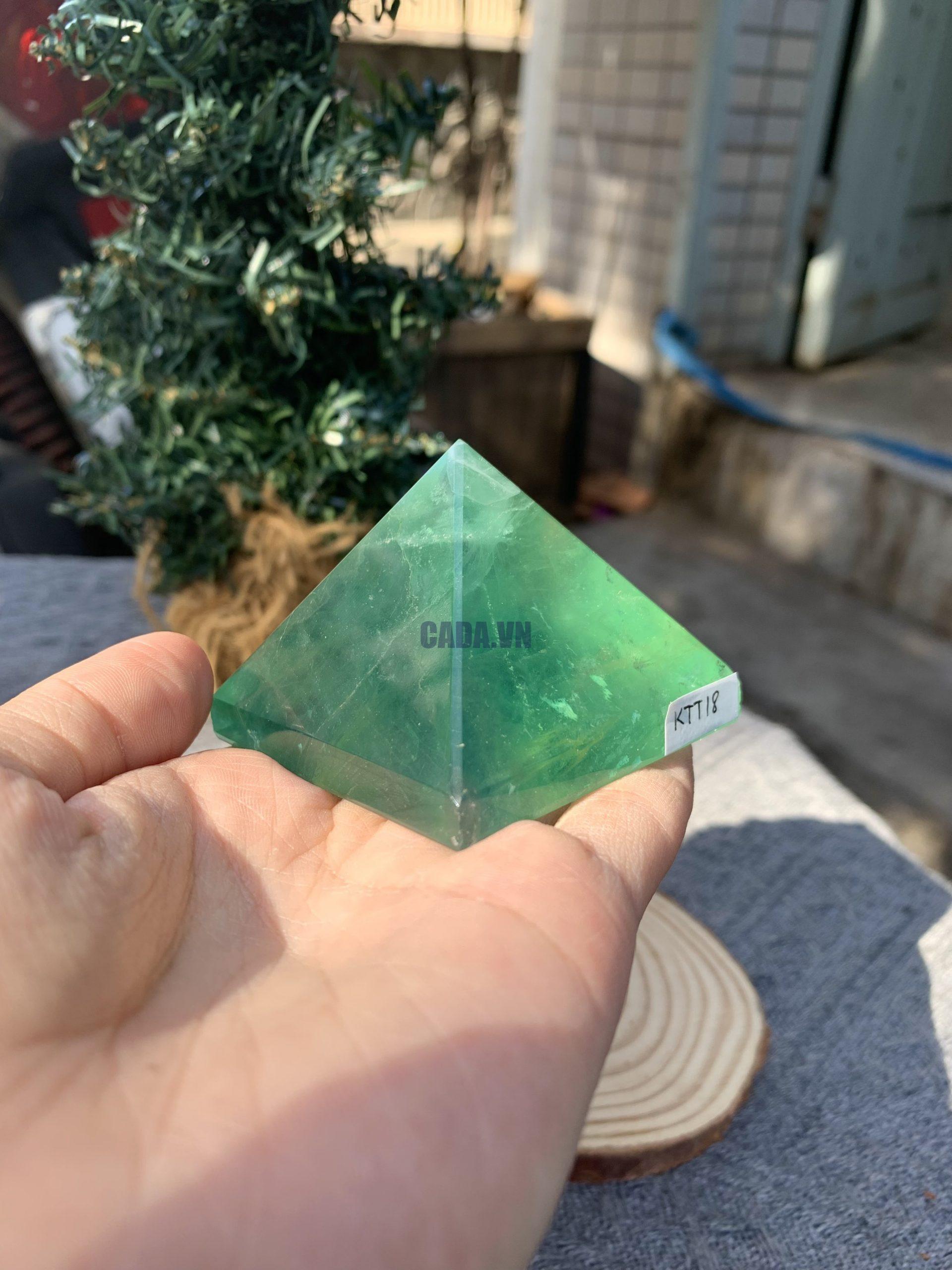 KIM TỰ THÁP ĐÁ FLUORITE (KTT18) KT: 4,3*5,4 CM - KL: 0,175 KG 