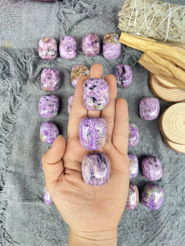 Tumble mắt rồng - Charoite | Đá trang trí, sưu tầm, healing | CADA DECOR