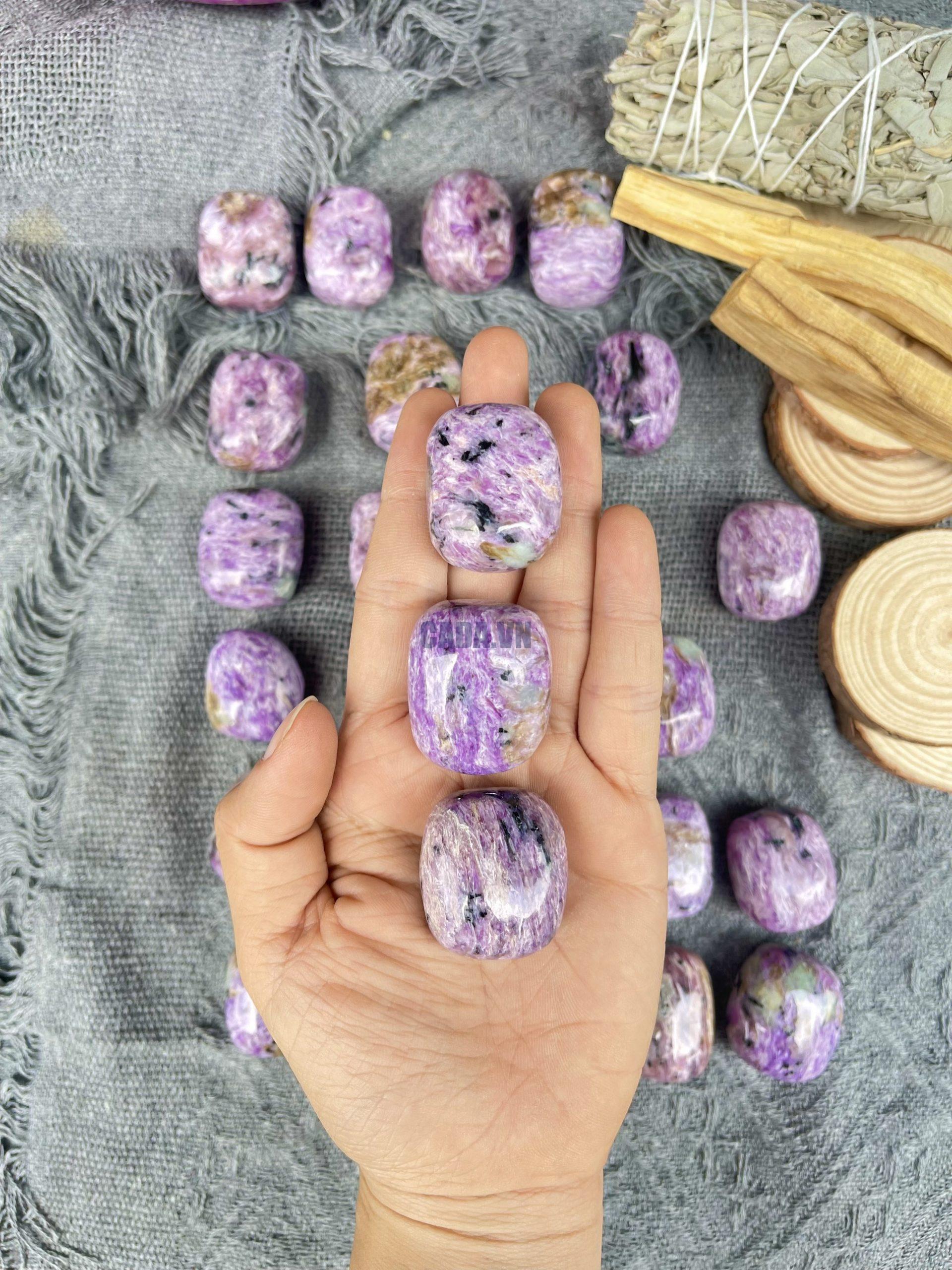 Tumble mắt rồng - Charoite | Đá trang trí, sưu tầm, healing | CADA DECOR