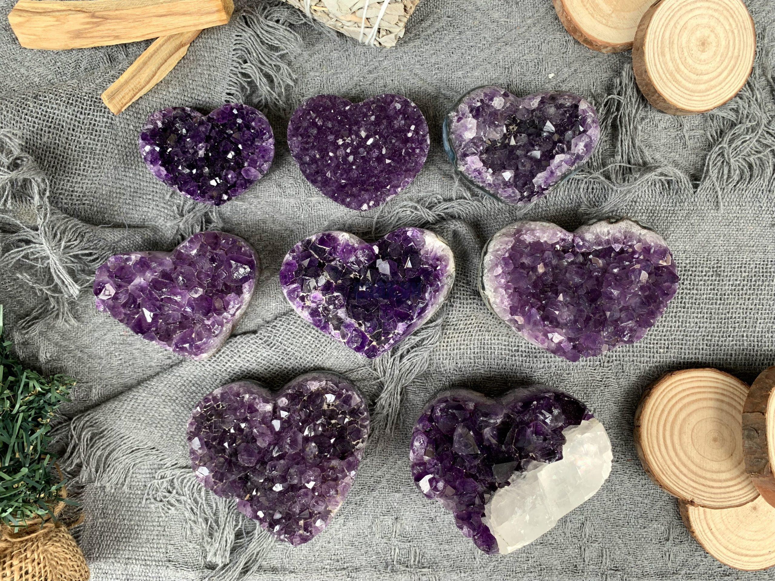 Trái tim Amethyst | Đá trang trí, sưu tầm, healing | CADA DECOR