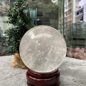 QUẢ CẦU PHONG THỦY THẠCH ANH TRẮNG (BTR62) ĐK: 11,94CM KL: 2,33KG