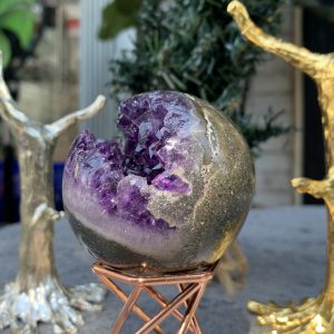 Bi Cầu Miệng Cười Thạch Anh Tím – Amethyst (BTH02) - KL: 0,225 KG - ĐK: 5,9CM