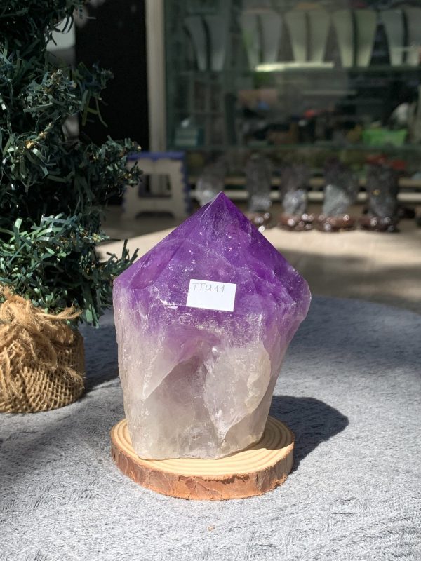 Chóp thạch anh tím (TTU11) - KT: 15*5,7 CM - KL: 0,51 KG