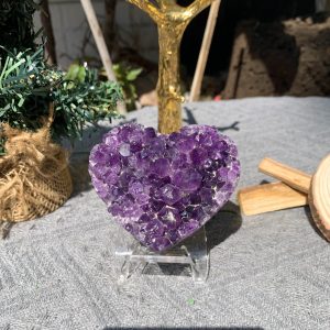 TRÁI TIM THẠCH ANH TÍM, KT: 6,0*7,1 CM (TAT116), KL: 0,175 KG