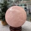 Bi cầu Thạch Anh Hồng – Rose Quartz Sphere (BH177), ĐK: 14,33CM, KL: 4,06KG