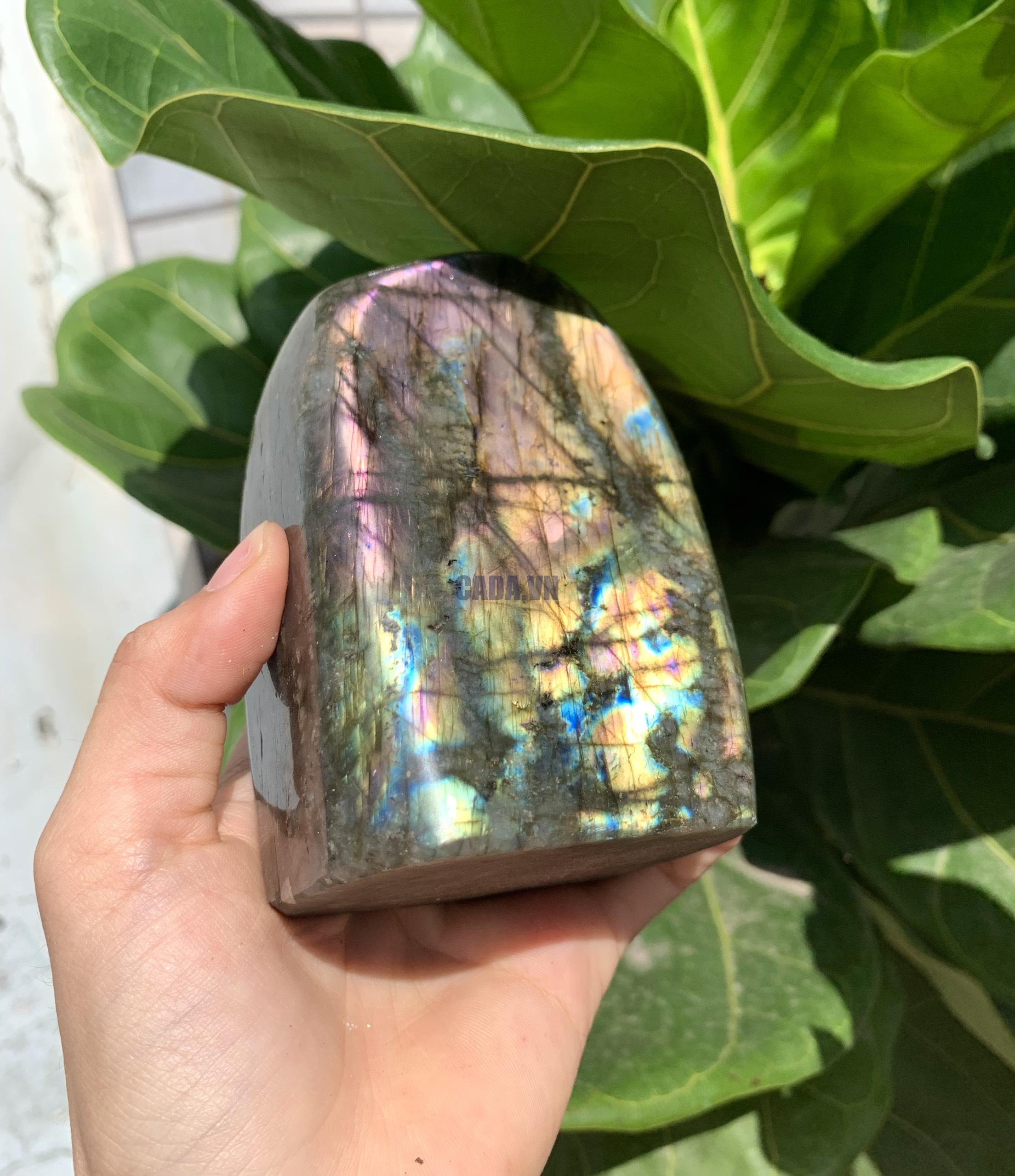 ĐÁ XÀ CỪ - HẮC NGUYỆT QUANG - Labradorite (XC185) - KL: 0,976KG