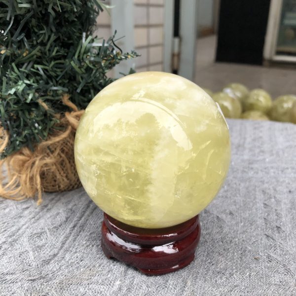 Bi Cầu Thạch Anh Vàng – Citrine Sphere (BV98) - KL: 0,66 KG - ĐK: 7,87 CM