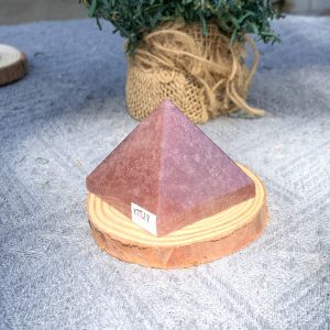 KIM TỰ THÁP ĐÁ THẠCH ANH DÂU ĐỎ - Strawberry Quartz (KTT28) KT: 4,3*5 CM - KL: 0,13 KG 