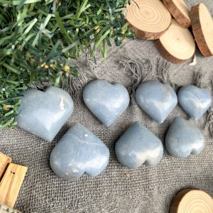 Trái tim Angelite | Đá trang trí, sưu tầm, healing | CADA DECOR