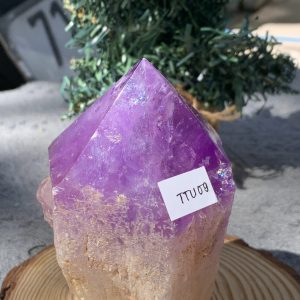 Chóp thạch anh tím (TTU09) - KT: 17,2*5,9 CM - KL: 0,565 KG