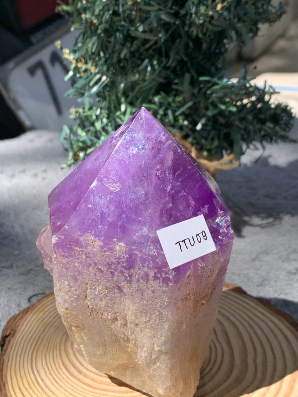 Chóp thạch anh tím (TTU09) - KT: 17,2*5,9 CM - KL: 0,565 KG