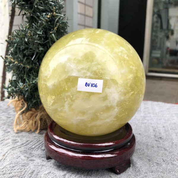 Bi Cầu Thạch Anh Vàng – Citrine Sphere (BV106) - KL: 2,535 KG - ĐK: 12,32 CM