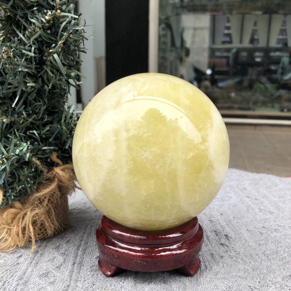Bi Cầu Thạch Anh Vàng – Citrine Sphere (BV108) - KL: 1,625 KG - ĐK: 10,67 CM