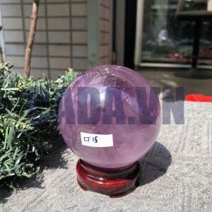 BI CẦU THẠCH ANH TÍM (CT15) - ĐK: 8,28 CM - KL: 763,3 GRAM