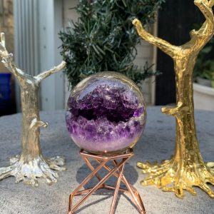 Bi Cầu Miệng Cười Thạch Anh Tím – Amethyst (BTH02) - KL: 0,225 KG - ĐK: 5,9CM