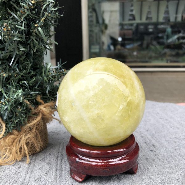 Bi Cầu Thạch Anh Vàng – Citrine Sphere (BV90) - KL: 0,95 KG - ĐK: 8,92 CM