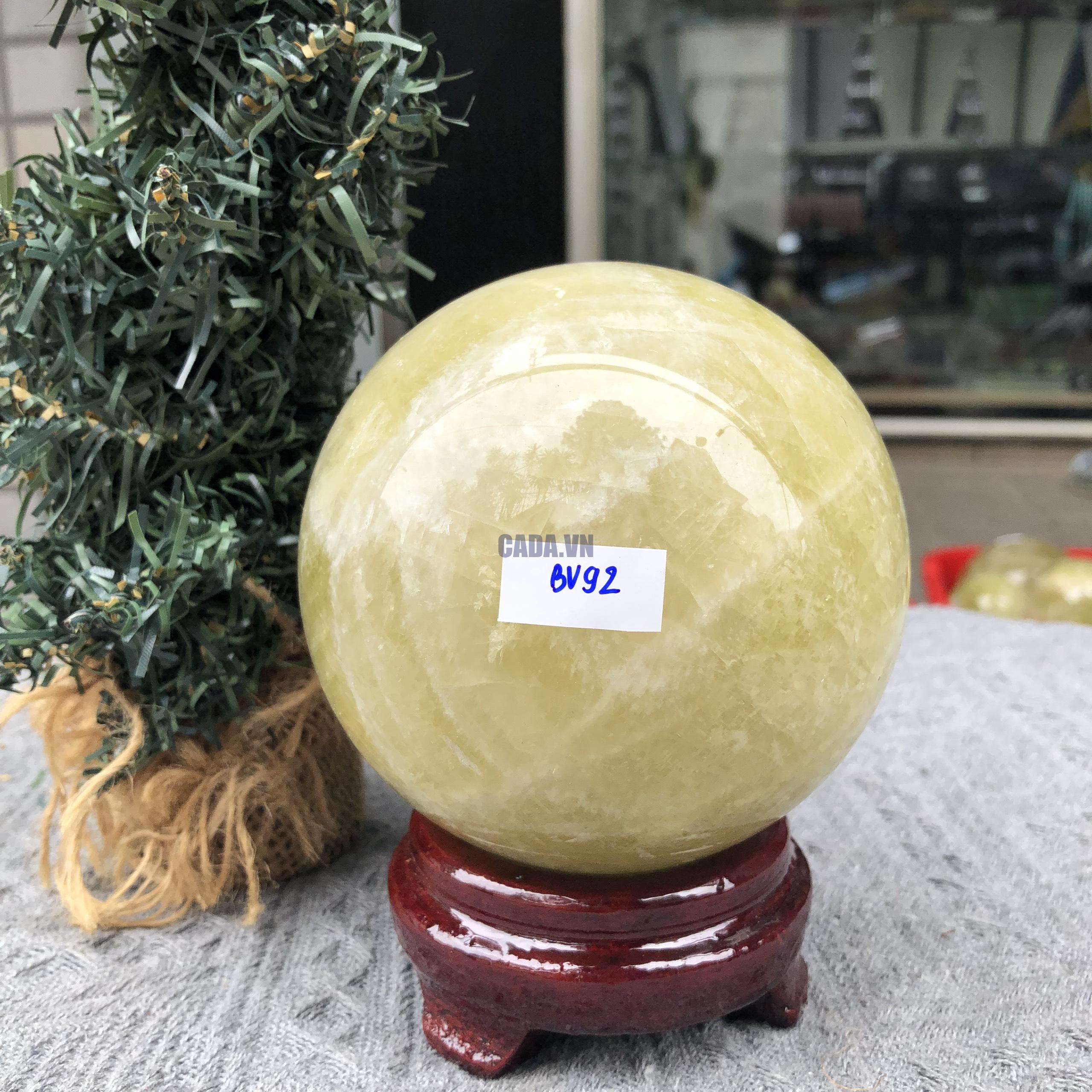 Bi Cầu Thạch Anh Vàng – Citrine Sphere (BV92) - KL: 1,52 KG - ĐK: 10,35 CM