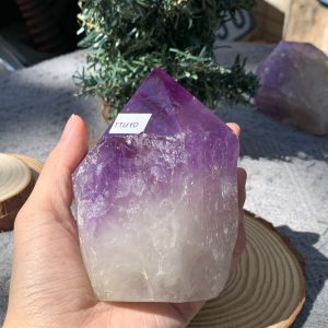 Chóp thạch anh tím (TTU10) - KT: 15,7*5,8 CM - KL: 0,445 KG