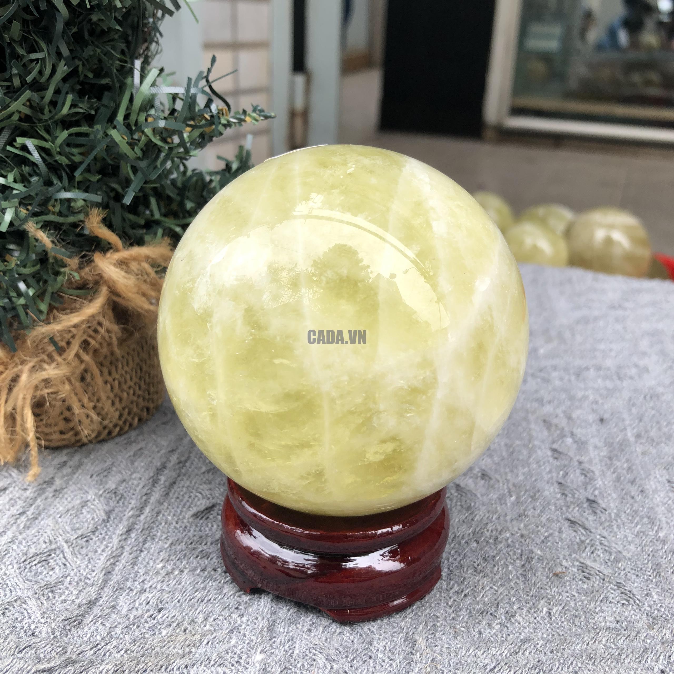 Bi Cầu Thạch Anh Vàng – Citrine Sphere (BV78) - KL: 0,71 KG - ĐK: 8,03 CM