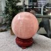 Bi cầu Thạch Anh Hồng – Rose Quartz Sphere (BH209), ĐK: 10,83CM, KL: 1,81KG